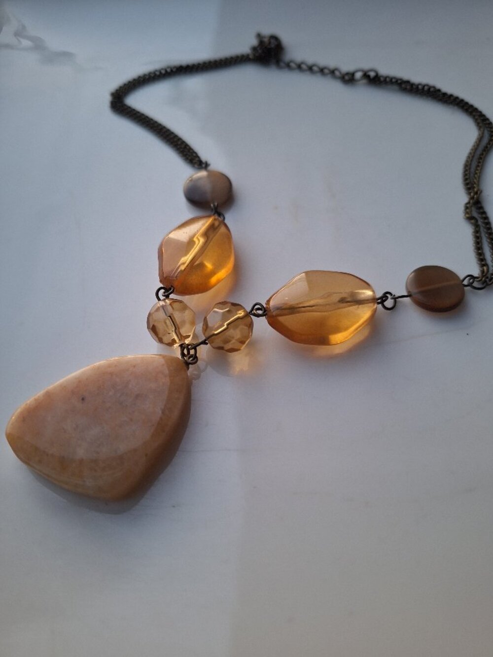 Amber Coloured Necklace
